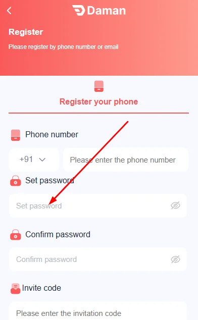 set password